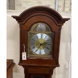 A reproduction mahogany eight day longcase clock, height 179cm