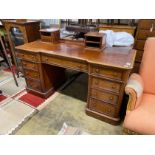 A Victorian mahogany kneehole dressing table, width 152cm, depth 60cm, height 78cm