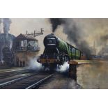 Dion Pears (1929 - 1985), oil on canvas, The Flying Scotsman, signed, 61 x 91cm