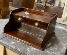 A Victorian mahogany shop drawer unit, width 40cm, depth 28cm, height 18cm