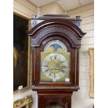 A George III mahogany longcase clock with moon phase, dial marked Radcliffe, Schofield Rochdale,