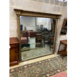 A Victorian giltwood and composition overmantel mirror, width 176cm, height 176cm