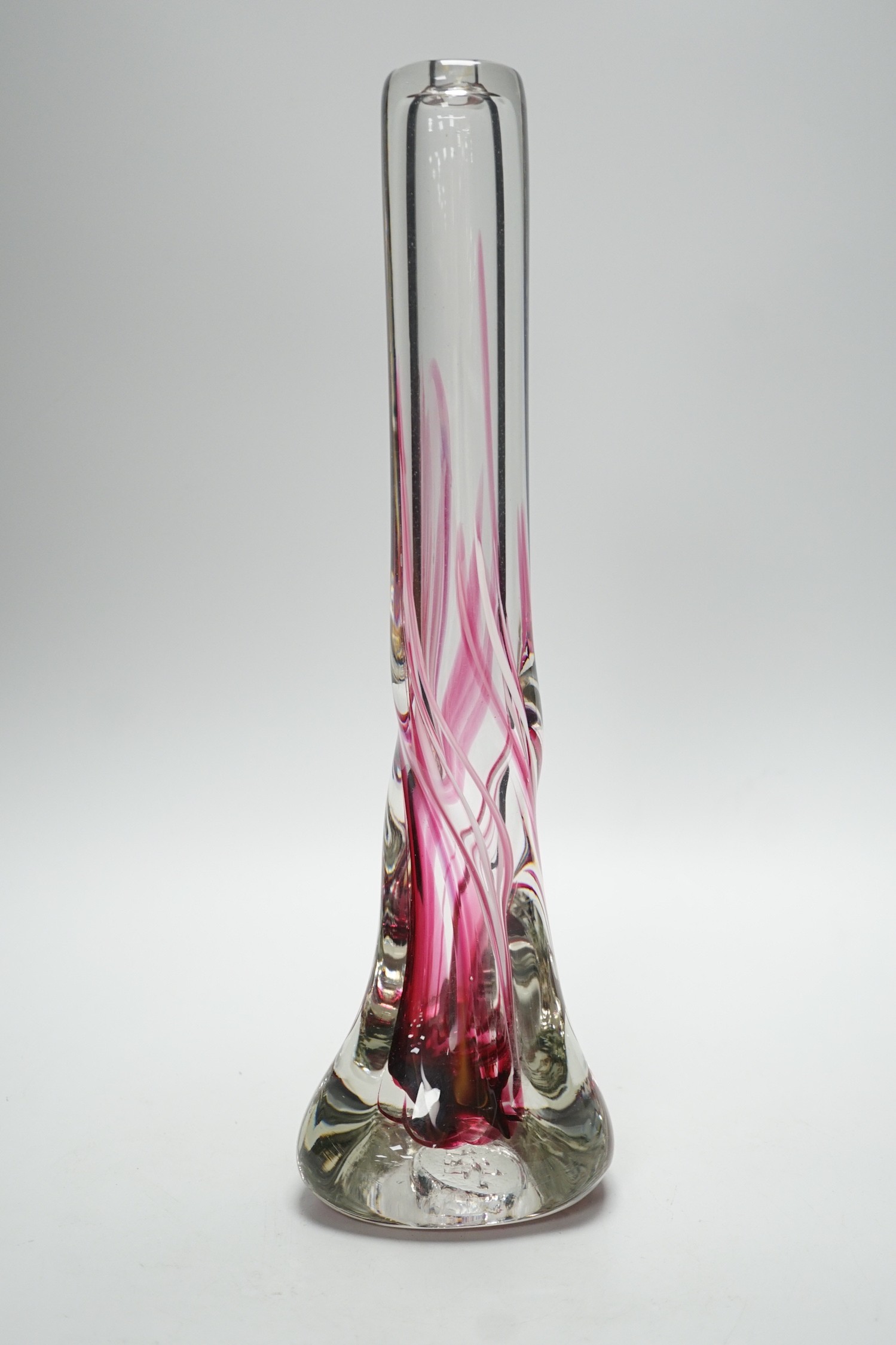 A Strathearn coloured glass lamp stem. 40cm tall - Image 3 of 3