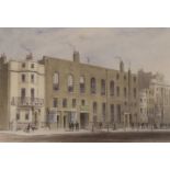 Thomas Hosmer Shepherd (1792-1864), watercolour, Willis Rooms, King Street, London., signed, 14 x