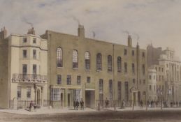 Thomas Hosmer Shepherd (1792-1864), watercolour, Willis Rooms, King Street, London., signed, 14 x
