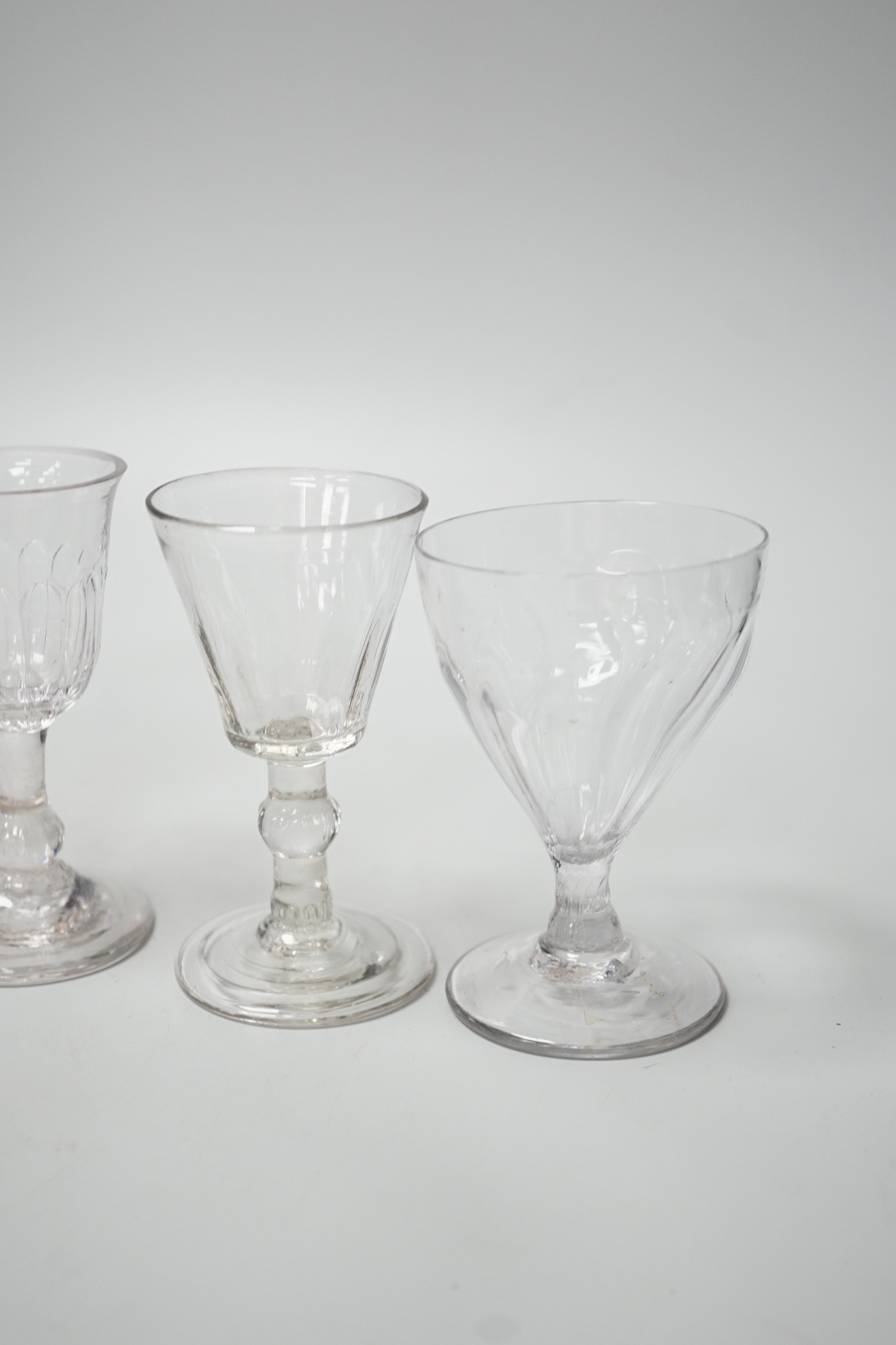 A small Georgian glass rummer and five cordials. Tallest 12cm - Image 5 of 5