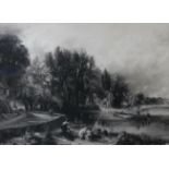 David Lucas after John Constable, open-lettered proof print, 'Stratford Mill - The Young