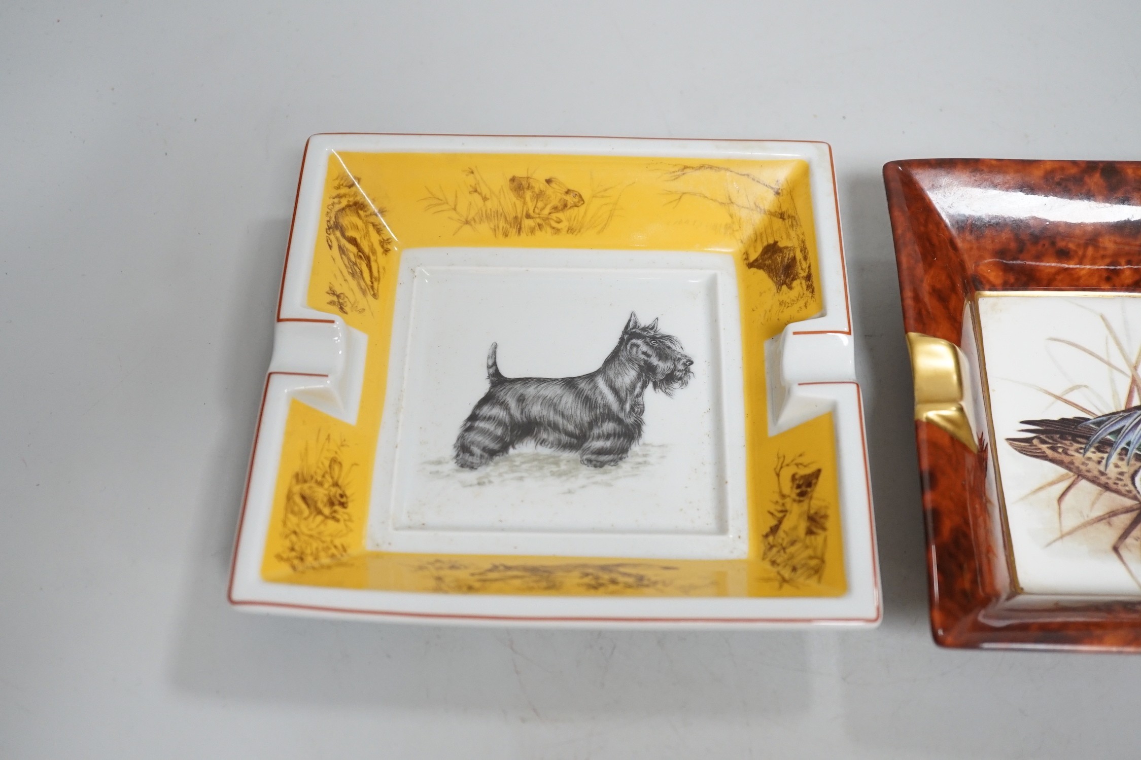 An Hermes ‘Scottish Terrier’ ashtray, 16cm wide, and another - Image 2 of 4