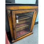 A Victorian gilt metal mounted walnut pier cabinet, width 75cm, depth 29cm, height 97cm