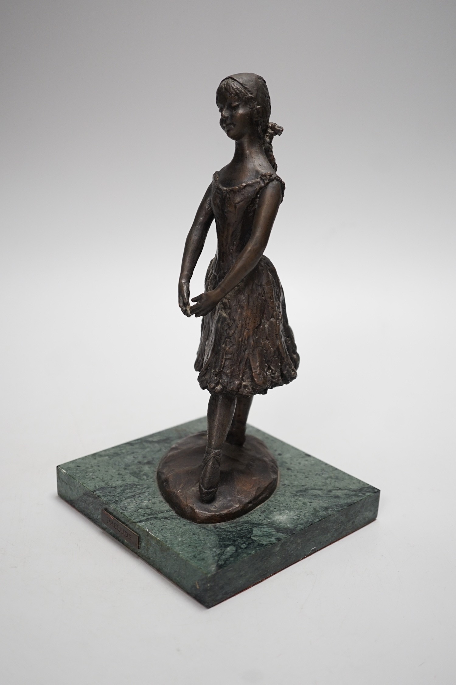 A Royal Worcester limited edition bronze model of Prelude on marble base. 23cm tall, Limited edition - Image 2 of 5