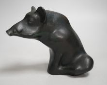 Claude Lhoste (French, 1929-2010), a limited edition cast Bronze model of a Boar, numbered 52-250