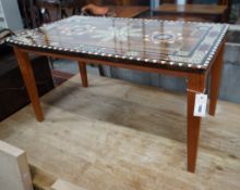 An Eastern rectangular inlaid coffee table, length 85cm, depth 49cm, height 46cm