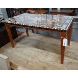 An Eastern rectangular inlaid coffee table, length 85cm, depth 49cm, height 46cm