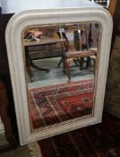 A 19th century French wall mirror, re-painted, width 77cm, height 104cm