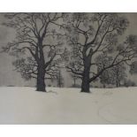 Francis Kelly (1927-2012) , etching, 'Winter Trees', signed in pencil, 20/50, 49 x 58cm