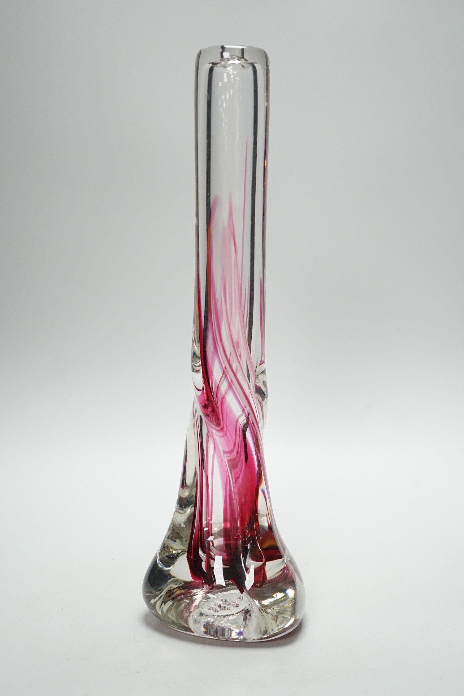 A Strathearn coloured glass lamp stem. 40cm tall - Image 2 of 3