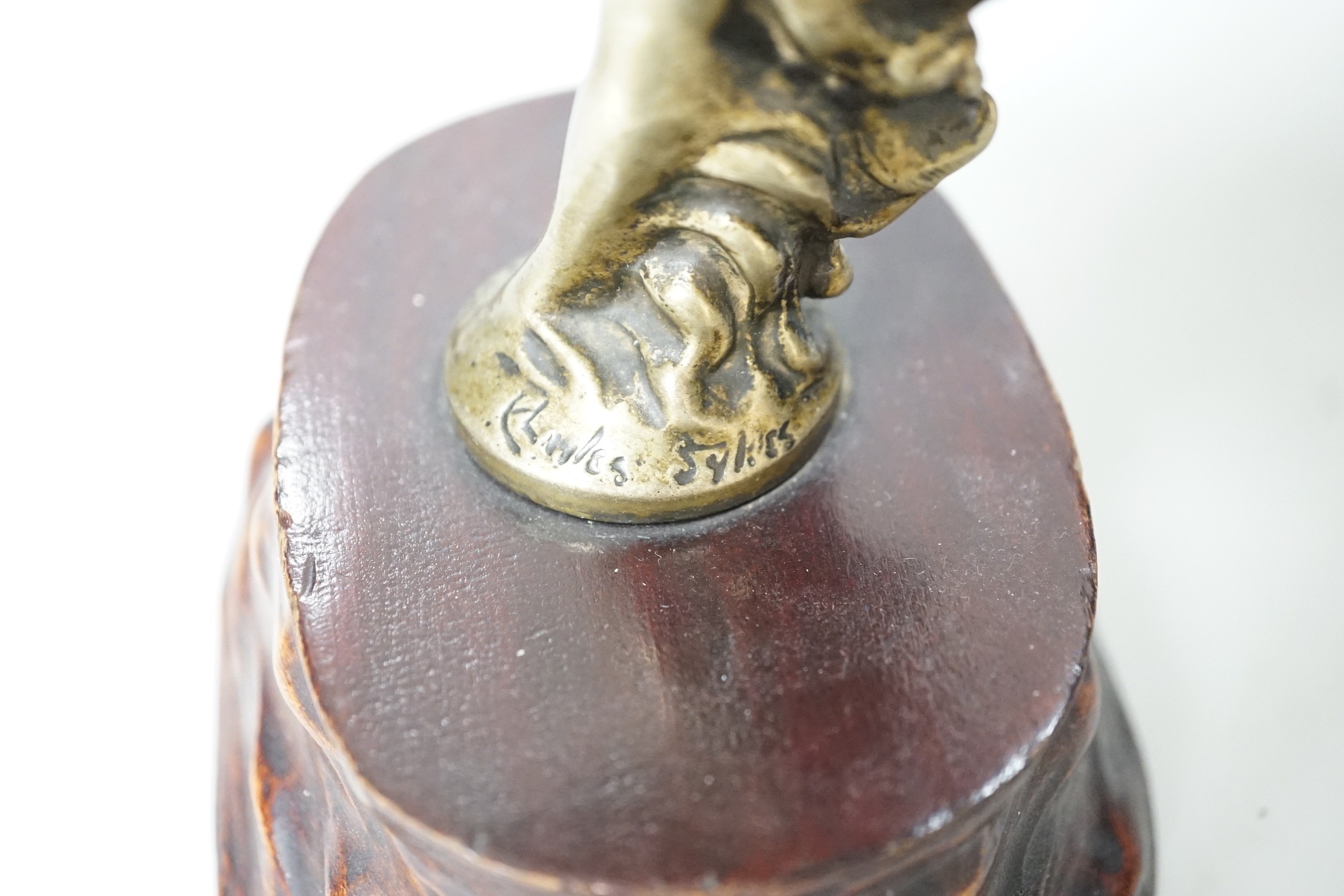 After Charles Sykes, a gilt metal Rolls Royce car mascot - ‘’Spirit of Ecstasy’’, inscribed and - Image 4 of 5