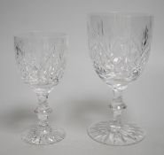 A part suite of Edinburgh Crystal wine glasses