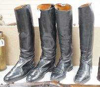 Two pairs of riding boots, size 12