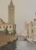 Frank Galsworthy (1863-1959), watercolour, Venetian canal scene, signed and dated 1922, 50 x 36cm