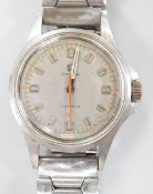 A gentleman's late 1960's stainless steel Omega manual wind wrist watch, movement c.601, case