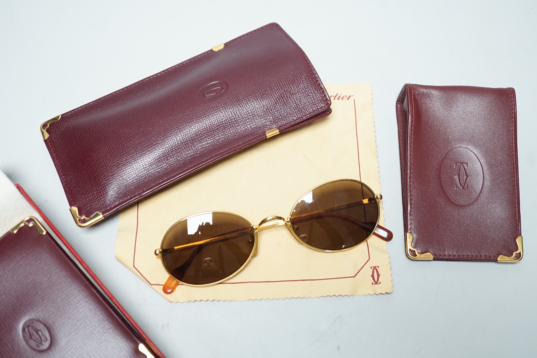 Cartier sunglasses, address book and card case - Image 2 of 2