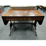 A Regency mahogany sofa table, width 100cm, depth 64cm, height 74cm