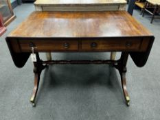 A Regency mahogany sofa table, width 100cm, depth 64cm, height 74cm
