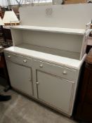 A painted dresser, length 122cm, depth 47cm, height 144cm