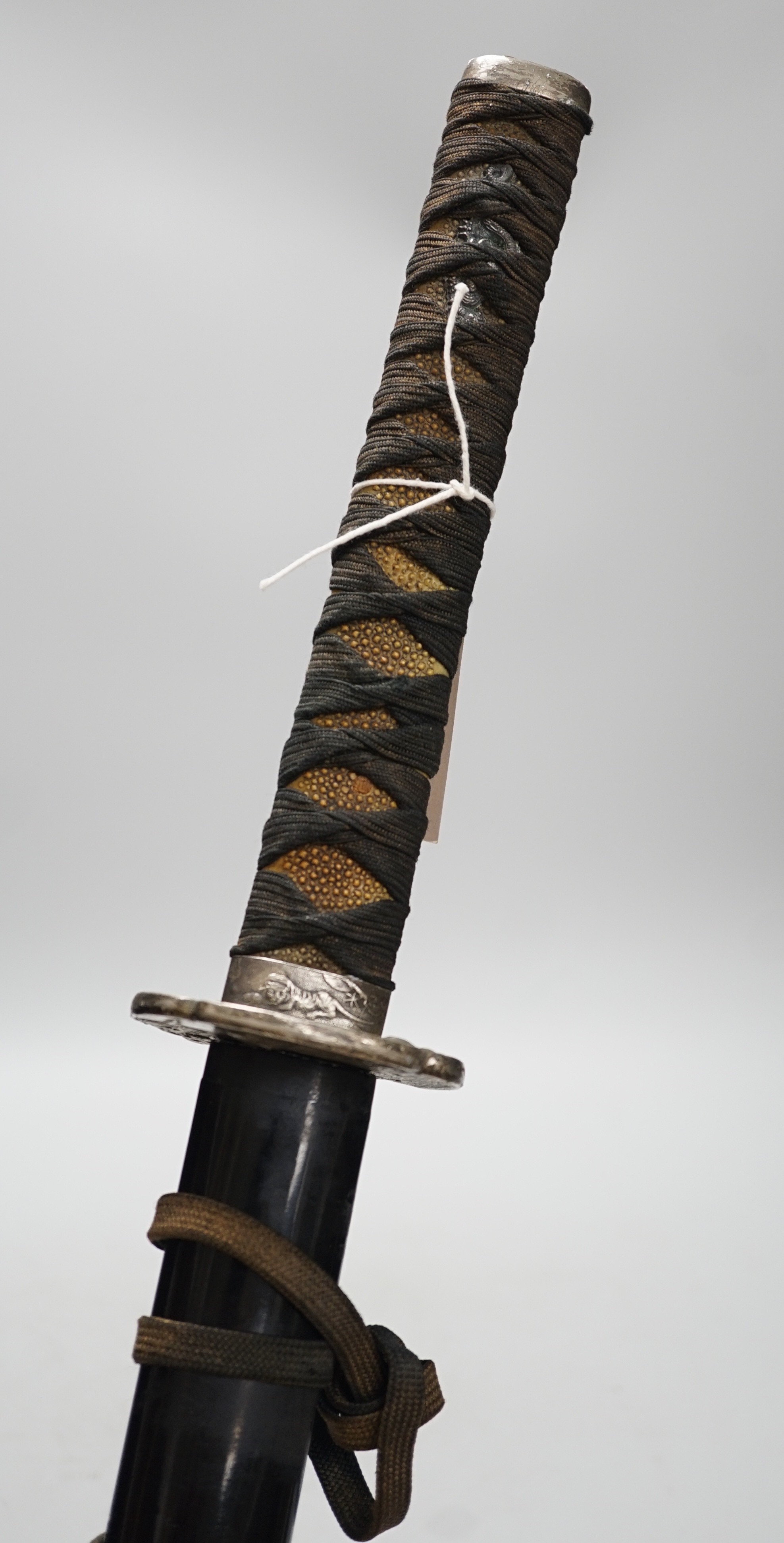 An early 20th century Japanese sword and saya, total length 102cm