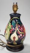 A Moorcroft lamp. 28cm overall