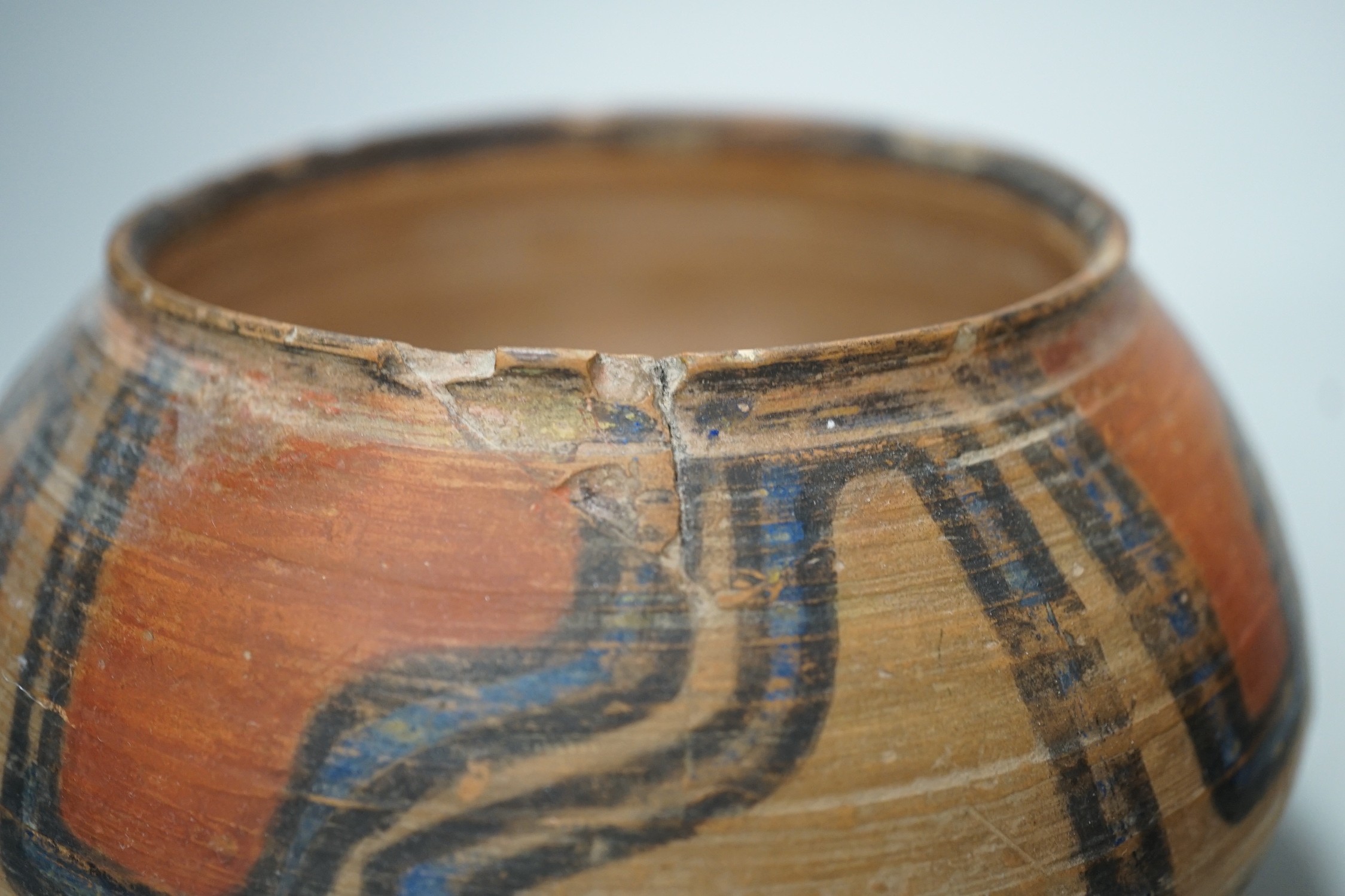 Two Pre-Columbian pigment painted bowls. Tallest 11cm - Image 5 of 7