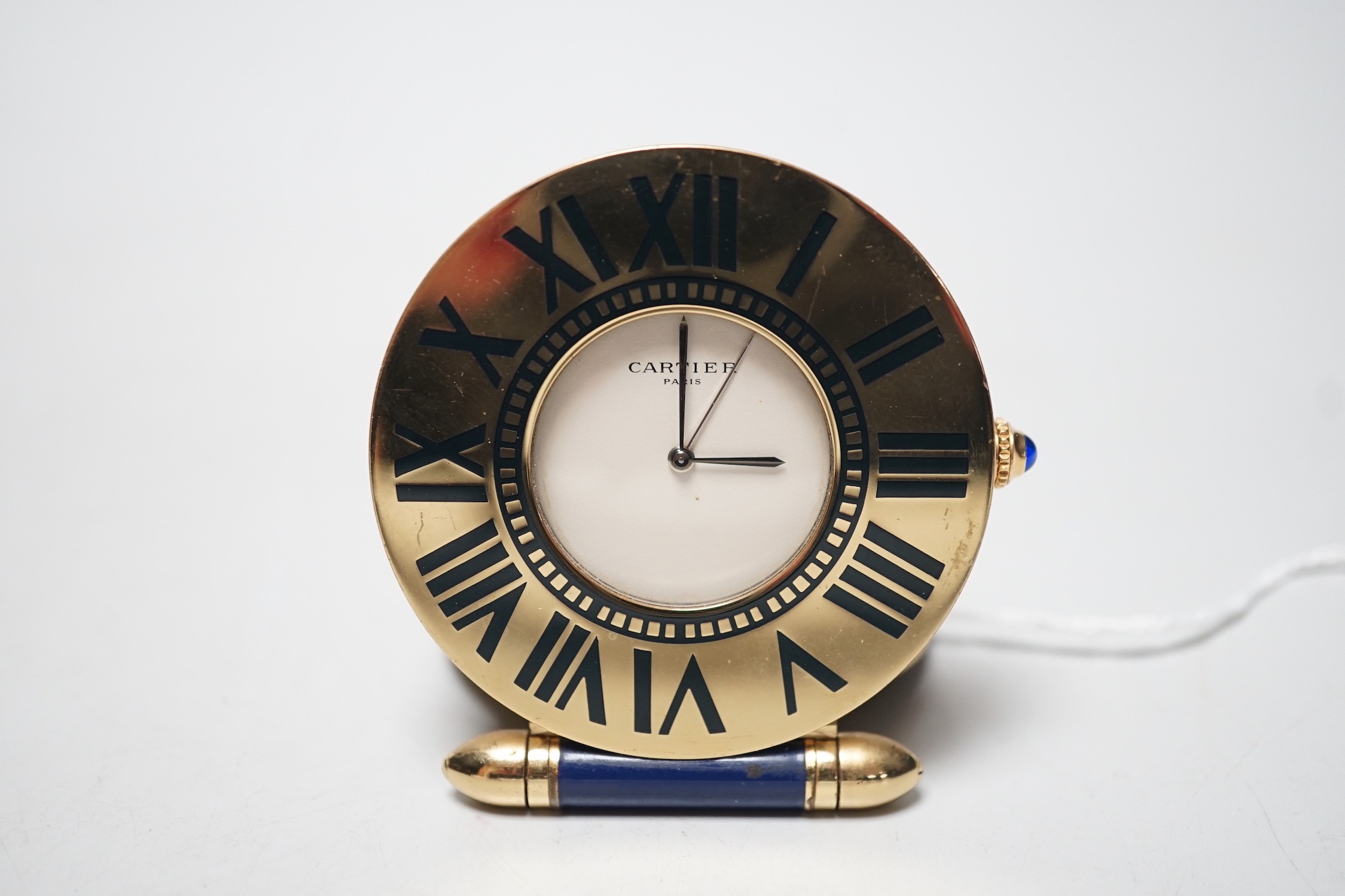 A Cartier travelling alarm timepiece, serial number 357105789 - Image 2 of 3