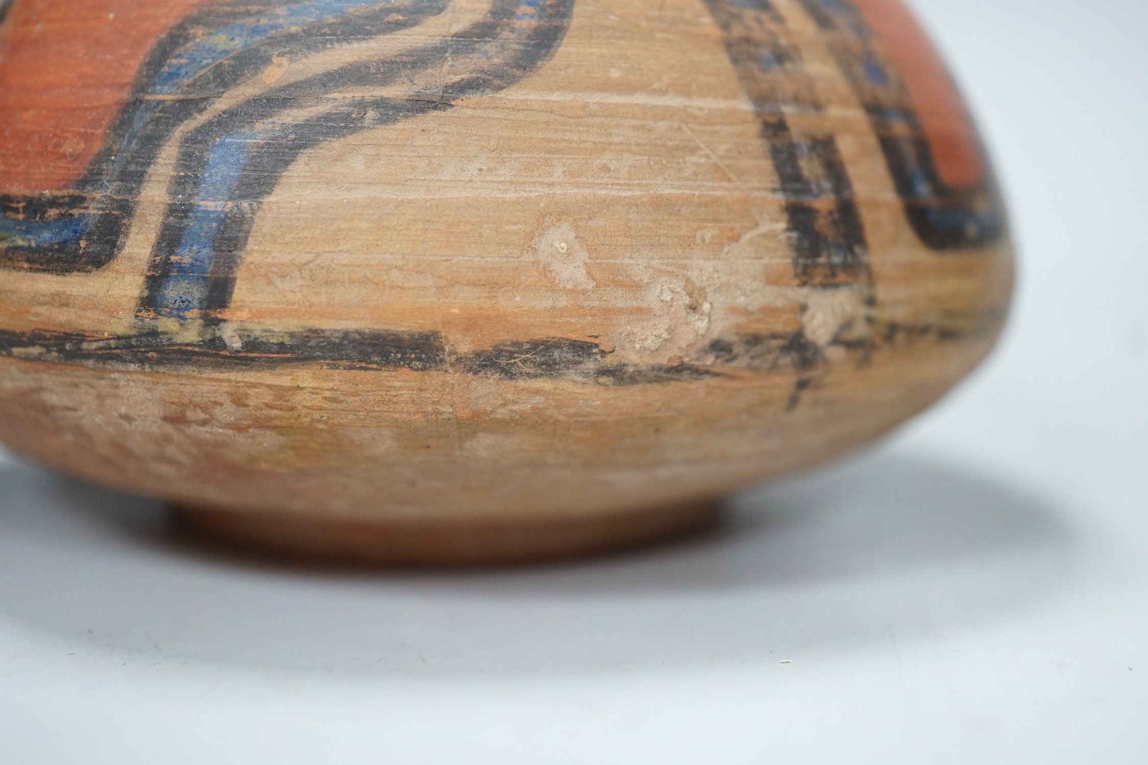 Two Pre-Columbian pigment painted bowls. Tallest 11cm - Image 6 of 7