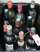 Ten various bottles of claret