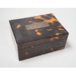 A silver-mounted tortoiseshell box, inscribed ‘In Appreciation of Capt C.E. Raison A.R.C.M. From the