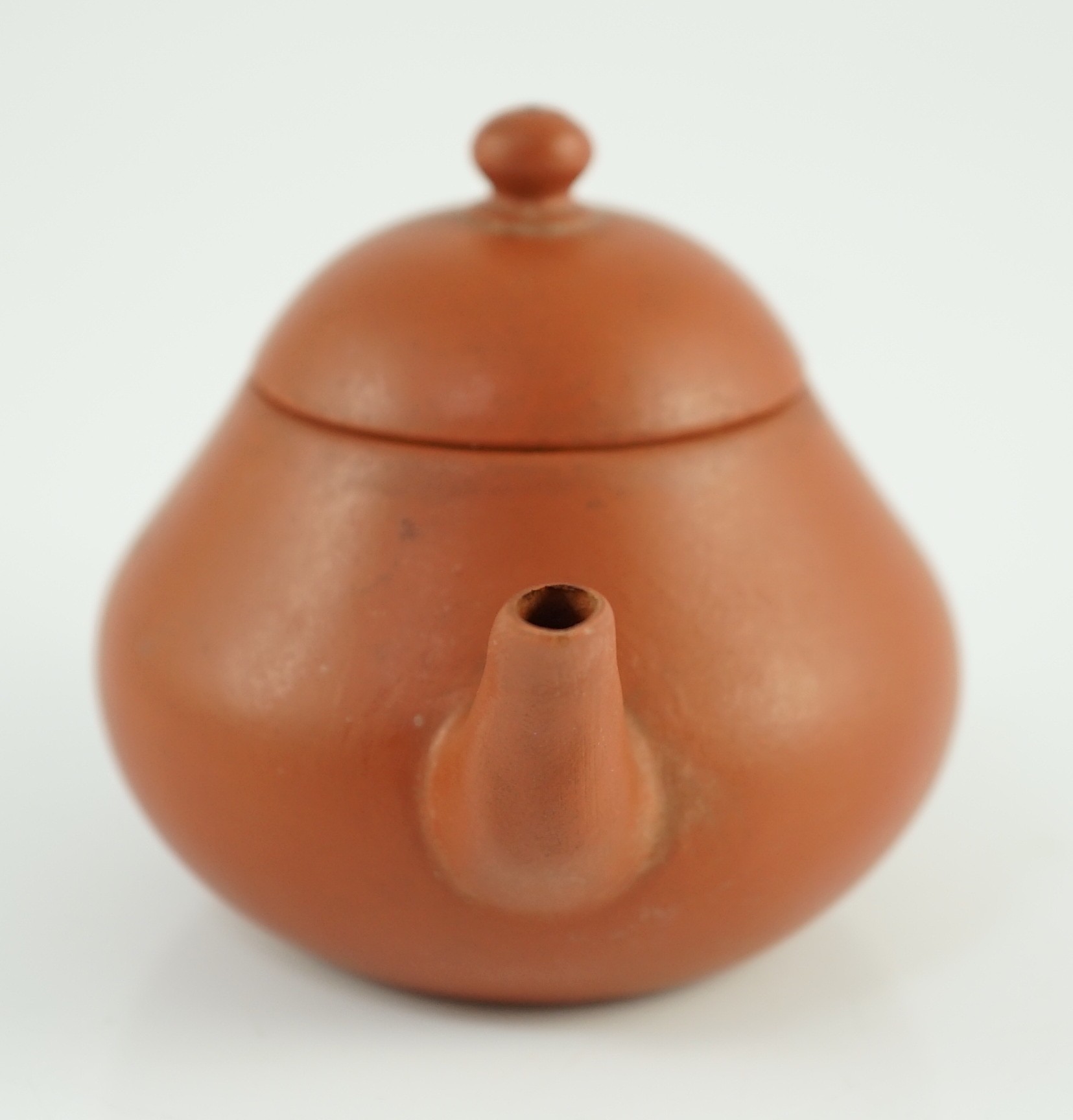 A rare Chinese Yixing miniature teapot, Jiaqing mark and of the period (1796-1820), 10cm from - Image 2 of 6