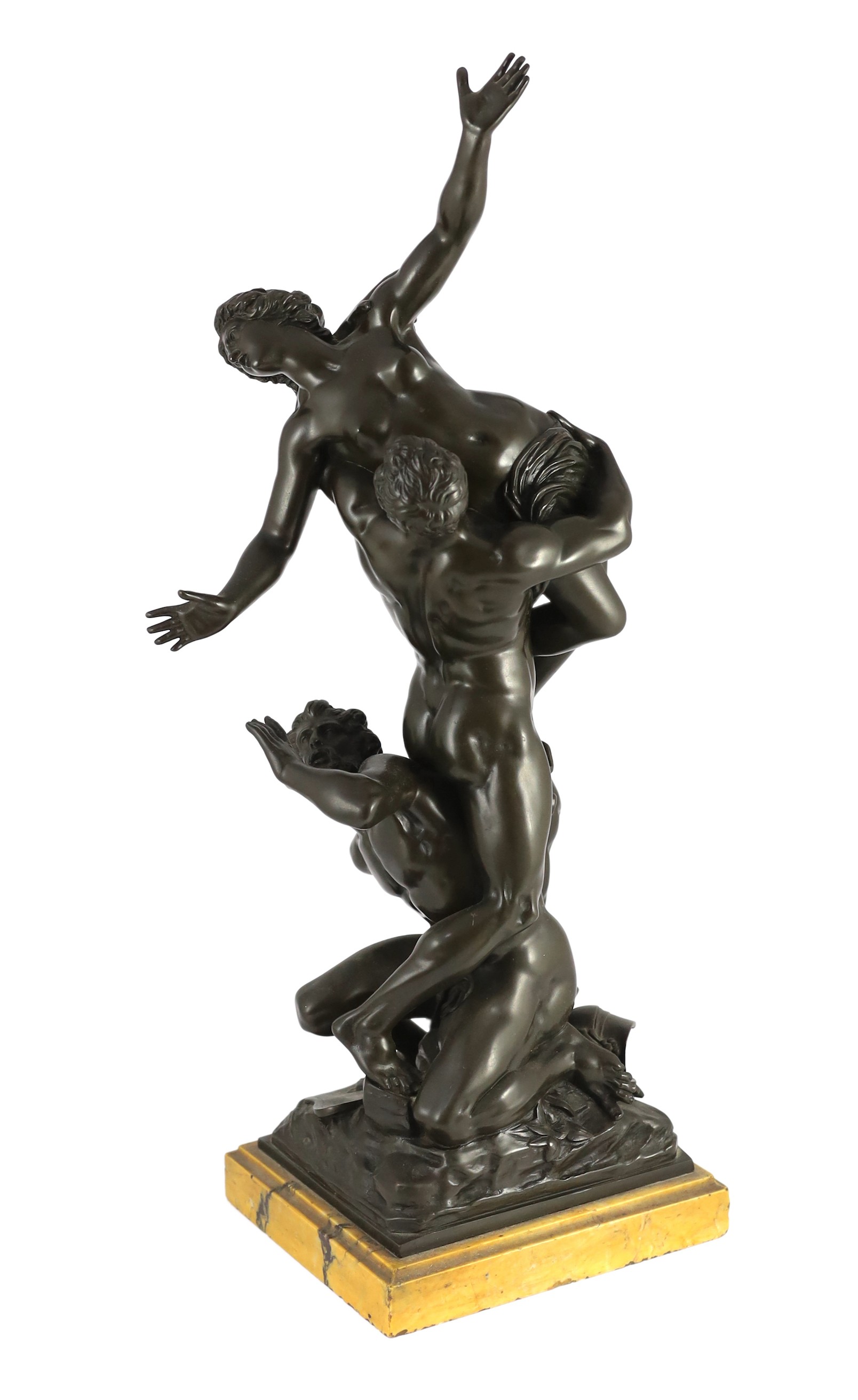 After Giambologna (1529-1608). A late 19th century French Grand Tour bronze group, 'The Rape of