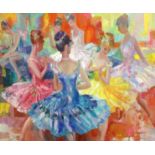 § § John Strevens (British, 1902-1990) 'Corps de Ballet'oil on canvassigned64 x 76cm***CONDITION