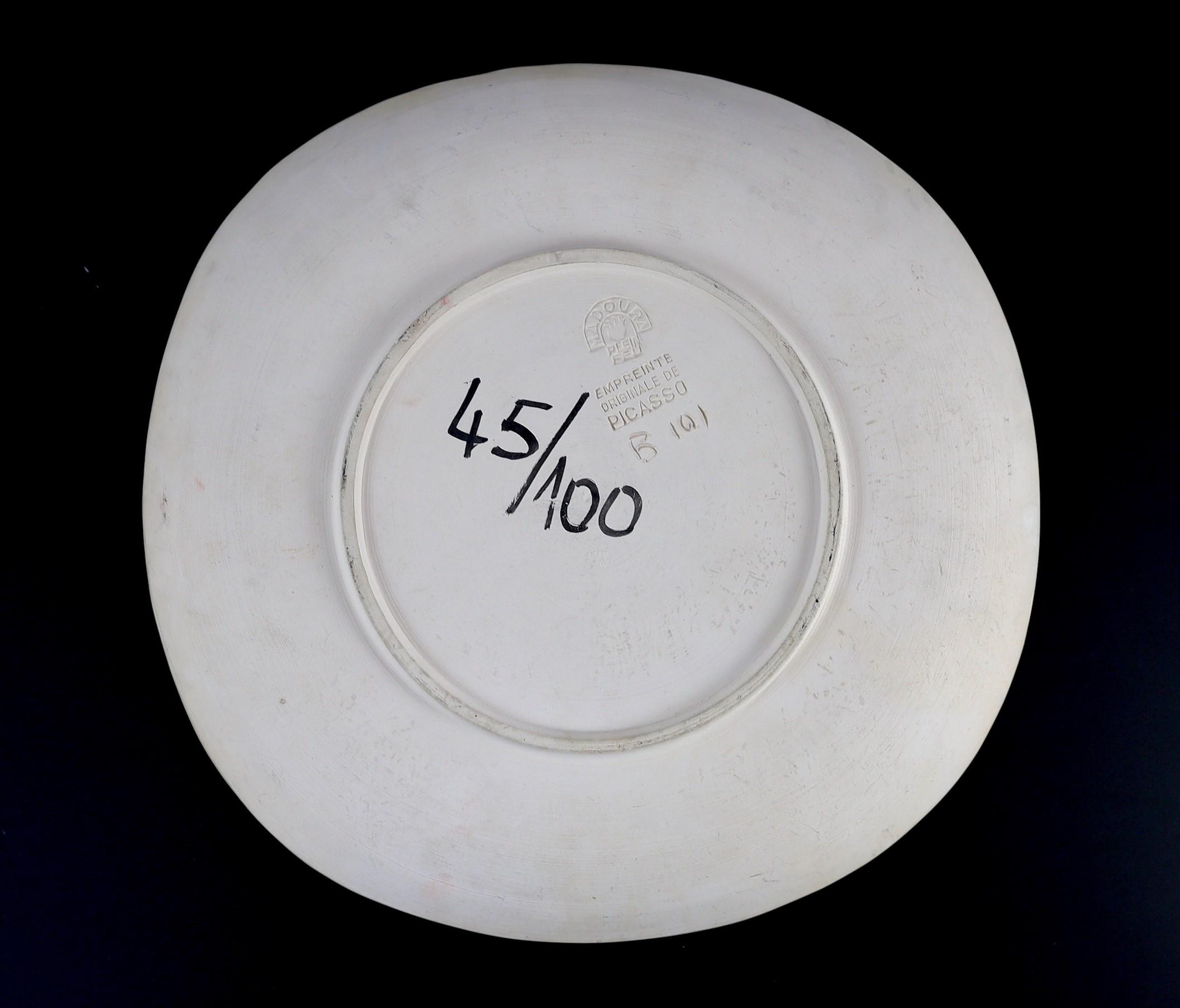 § § Pablo Picasso (1881-1873) for Madoura Pottery, 'B101', Joueur de diaule et faune dish (A.R. - Image 2 of 7