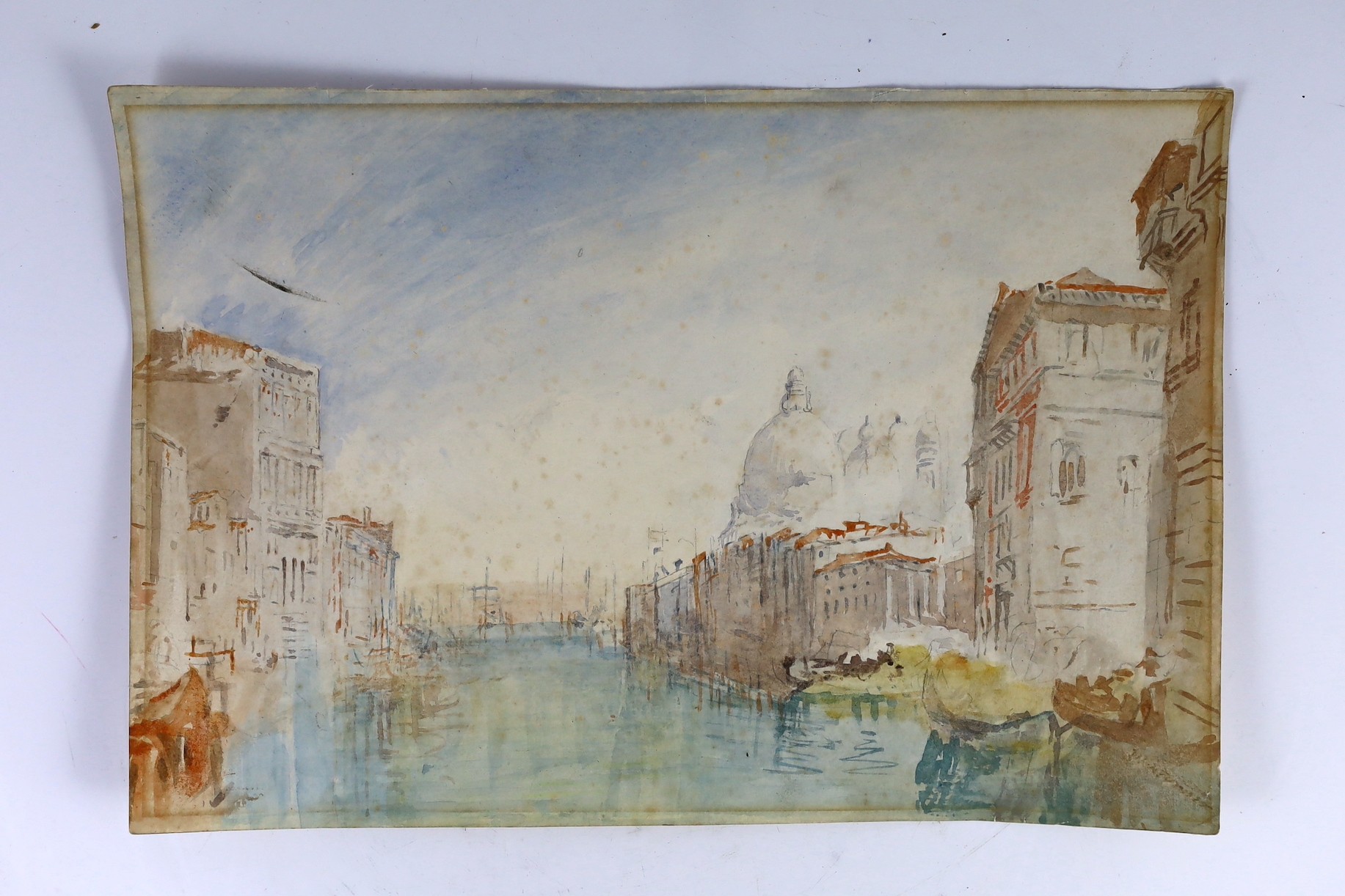 Follower of Joseph Mallord William Turner (British, 1775-1851) 'Grand Canal and Church of The - Image 2 of 3