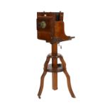 A Victorian Ross of London Rapid Symmetrical full plate camera, with brass mounted mahogany case and