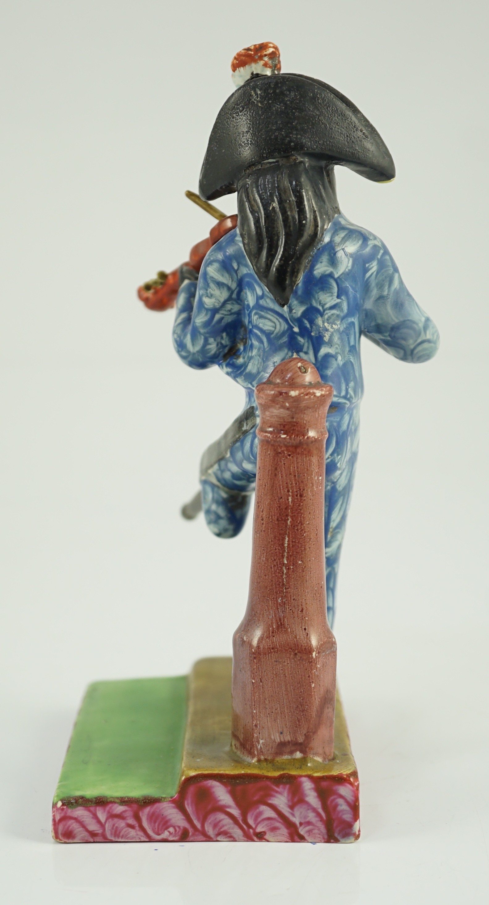 An Enoch Wood pearlware figure of Billy Waters, c.1820, modelled as the famous ex slave and London - Image 4 of 5