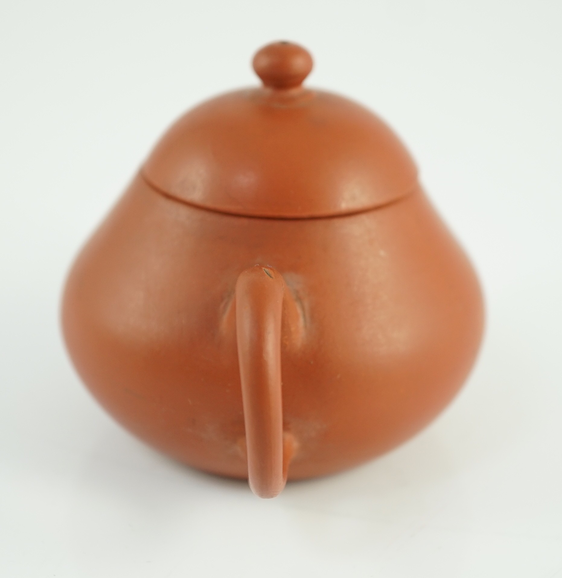 A rare Chinese Yixing miniature teapot, Jiaqing mark and of the period (1796-1820), 10cm from - Image 4 of 6