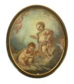 After Francois Boucher (French, 1703-1770) Celestial scene - The infant Jesus blessing St. John