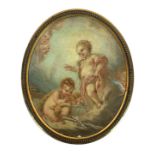 After Francois Boucher (French, 1703-1770) Celestial scene - The infant Jesus blessing St. John