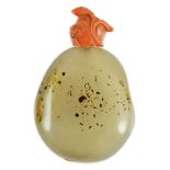 A Chinese shadow agate pebble snuff bottle, 18th/19th century, reasonably well hollowed, with