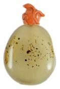 A Chinese shadow agate pebble snuff bottle, 18th/19th century, reasonably well hollowed, with