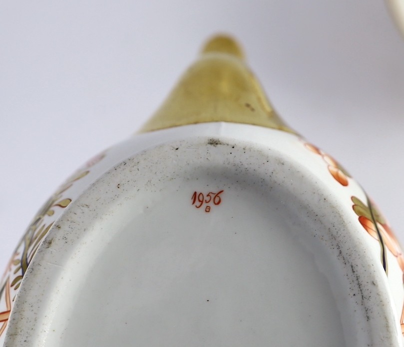 A Spode part tea service painted in Imari style with pattern 1956, c.1820, comprising a teapot cover - Image 13 of 14