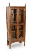 Gustave Serrurier-Bovy (Belgian 1858–1910). An Art Nouveau copper mounted red narra wood vitrine,